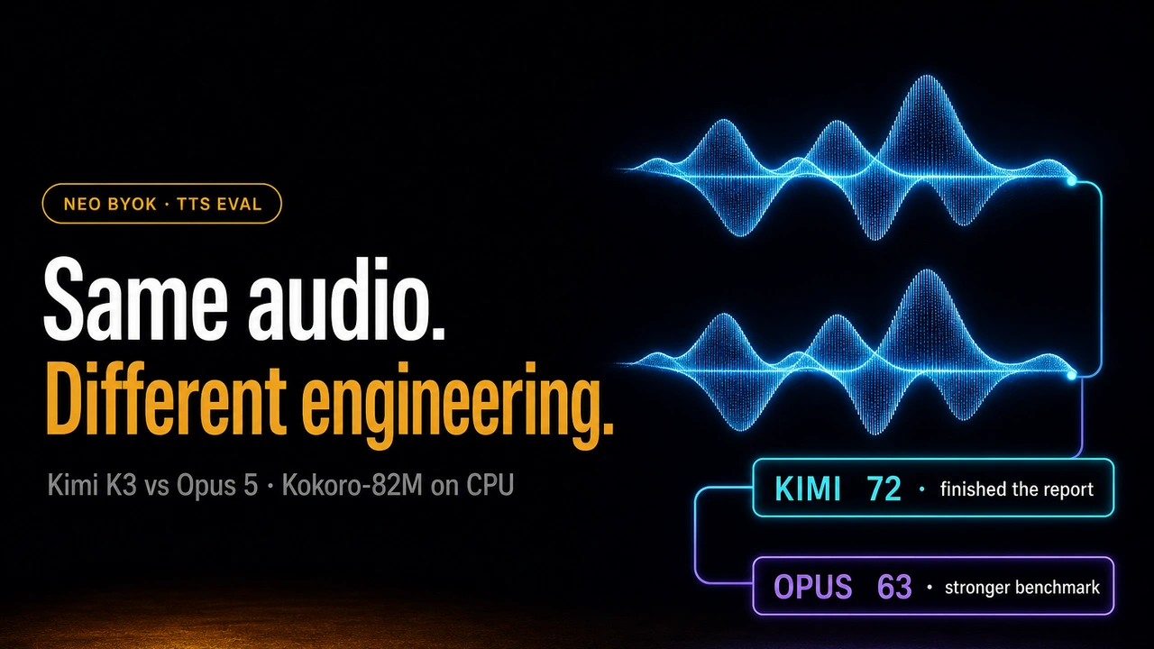 Same Audio, Different Engineering: Kimi K3 vs Opus 5